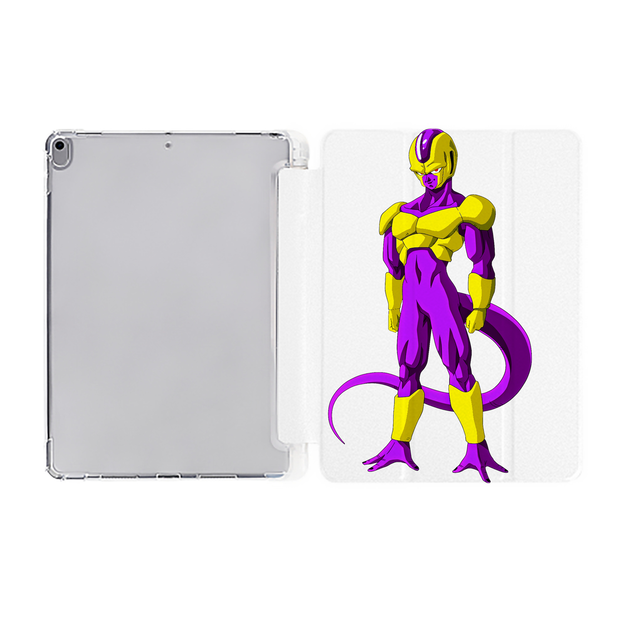 （画像用） ドラゴンボール フリーザ DRAGON BALL Frieza IPad ケース ペン収納付き 三つ折りスタンド PUレザー×シリコン 対応機種9.5/10.5/10.9インチ